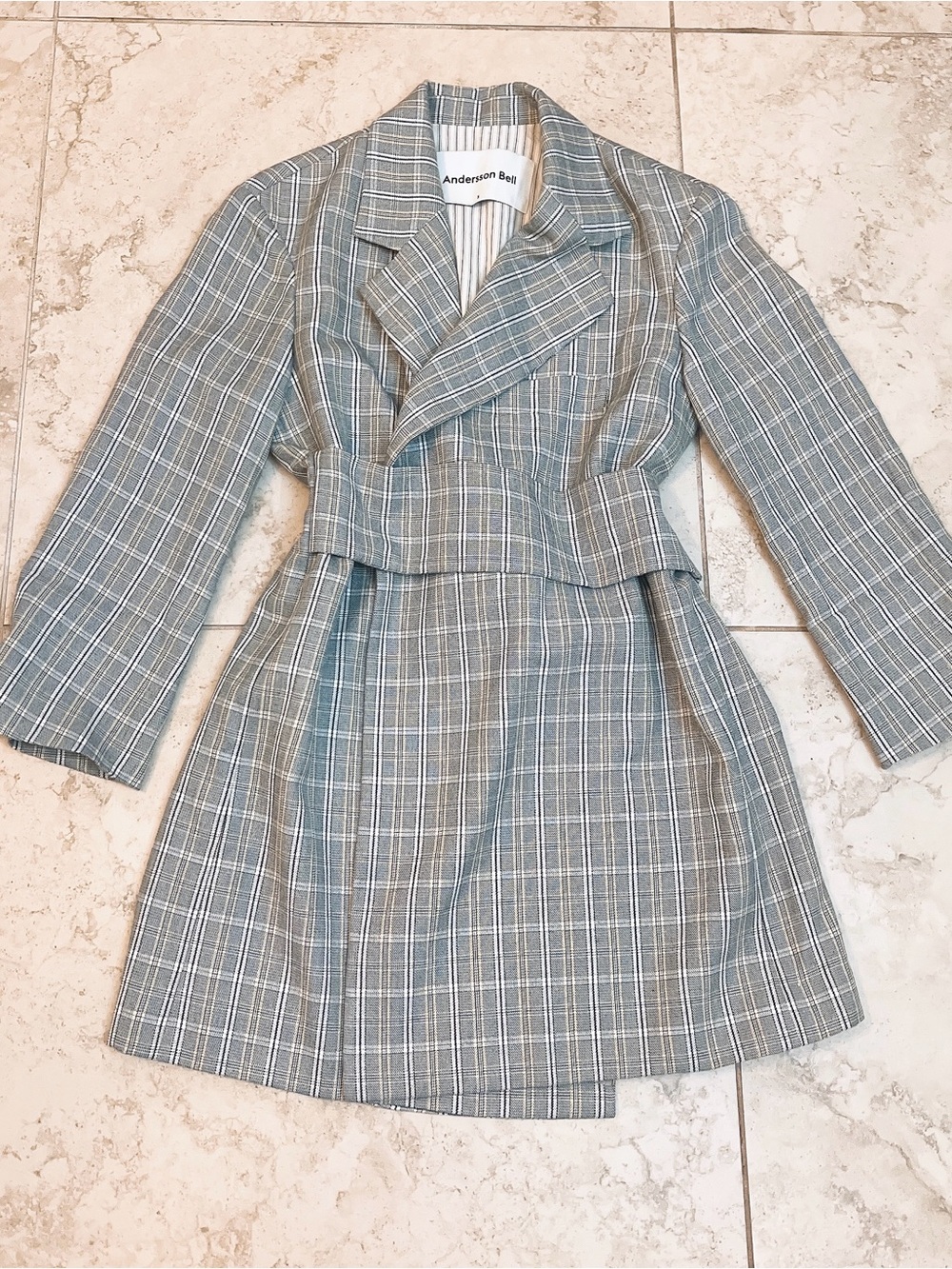 Anderson Bell Plaid Blazer dress
